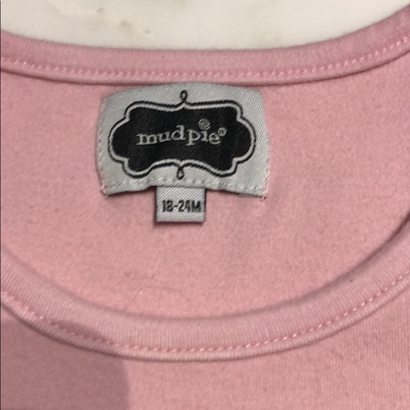 Mudpie pink onesie with ruffle and bow - Picture 3 of 7